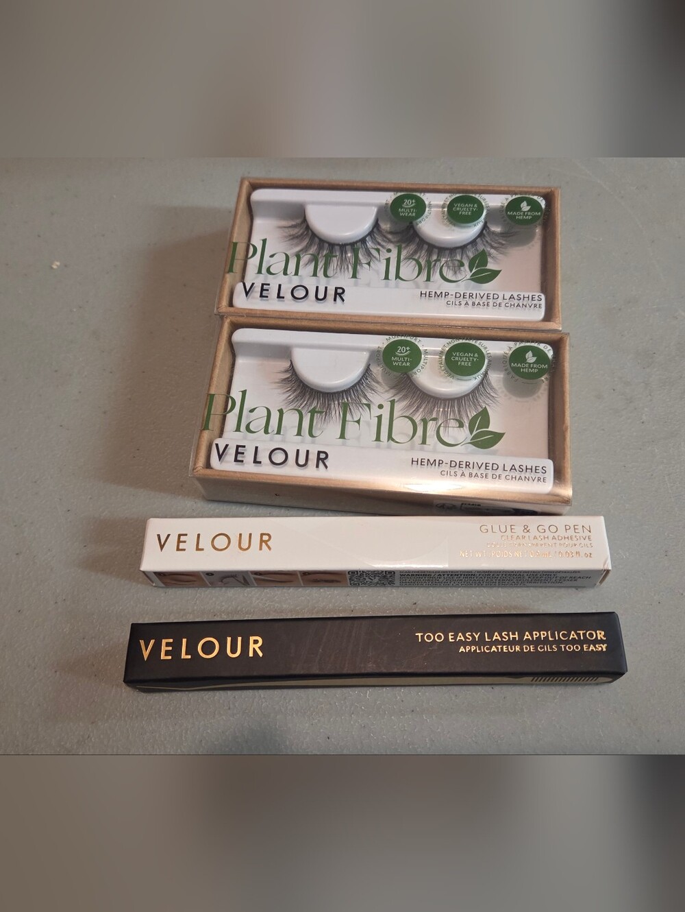 Plant Fibre Velour Vegan False Eyelashes - Black